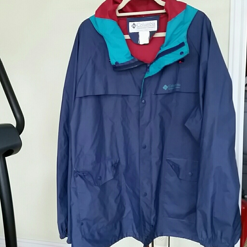 Columbia waterproof Raincoat blue. - Picture 3 of 8
